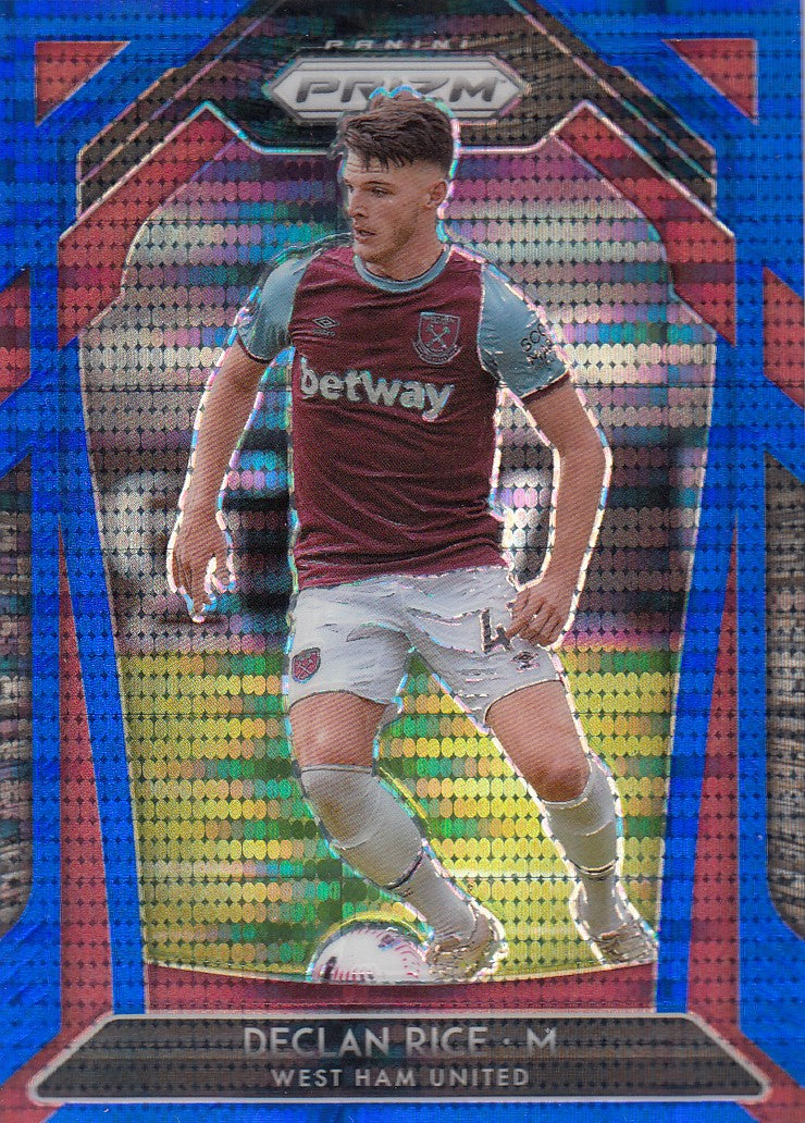 188. DECLAN RICE - WEST HAM UNITED - BLUE PULSAR PRIZM