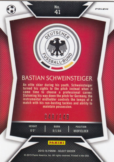 041. BASTIAN SCHWEINSTEIGER - GERMANY - ORANGE PRIZM - #149