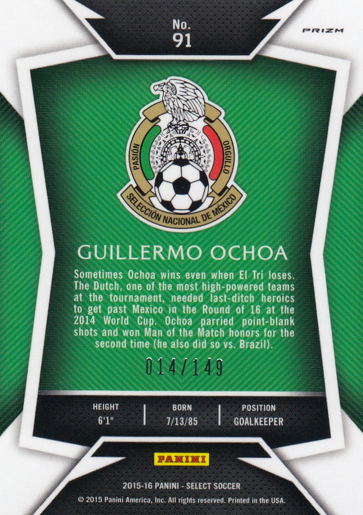 091. GUILLERMO OCHOA - MÈXICO - ORANGE PRIZM - VERSON 1 - #149