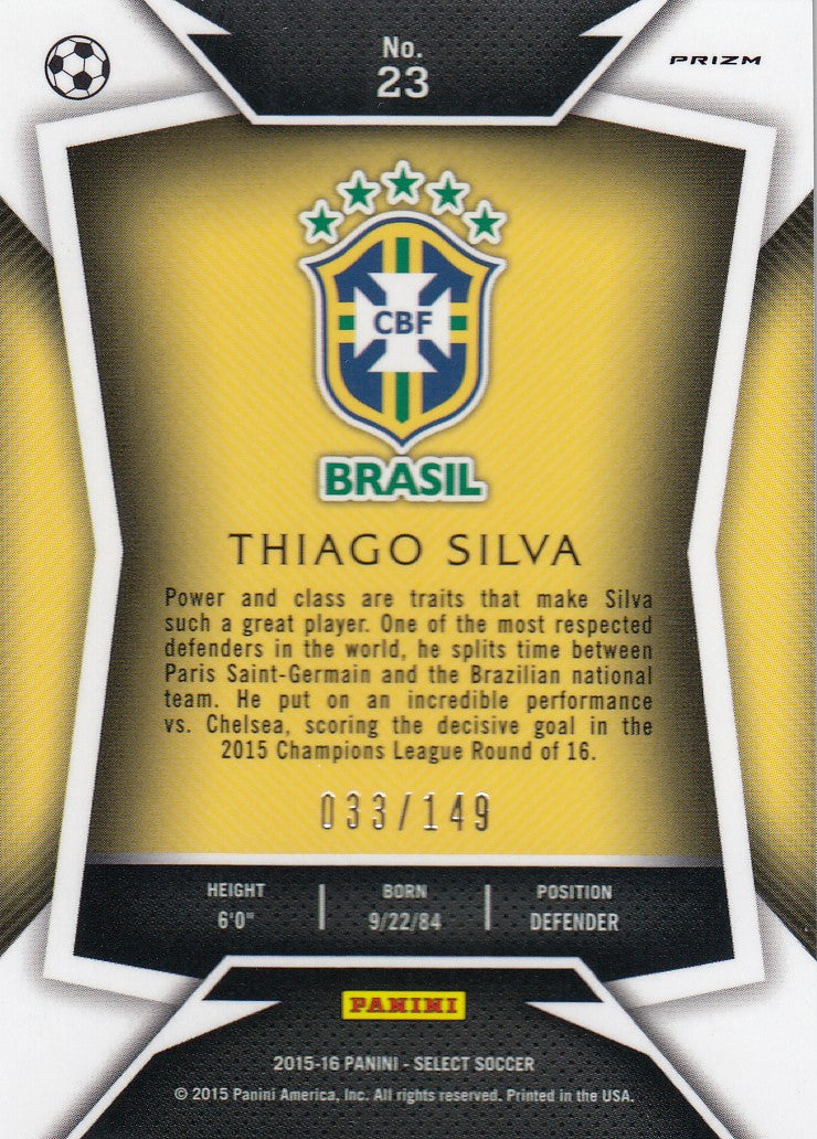 023. THIAGO SILVA - BRASIL - ORANGE PRIZM - #149