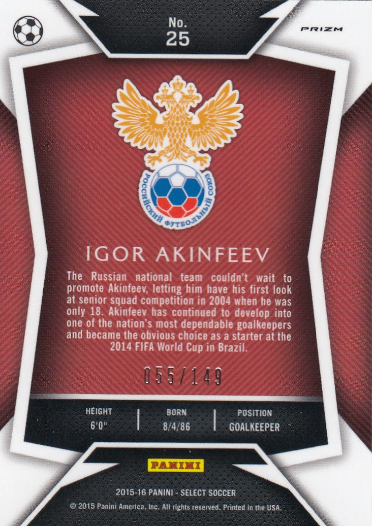 025. IGOR AKINFEEV - RUSSIA - ORANGE PRIZM - #149
