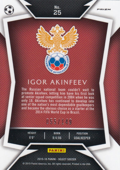 025. IGOR AKINFEEV - RUSSIA - ORANGE PRIZM - #149