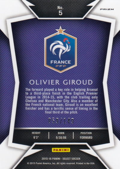 005. OLIVIER GIROUD - FRANCE - ORANGE PRIZM - #149