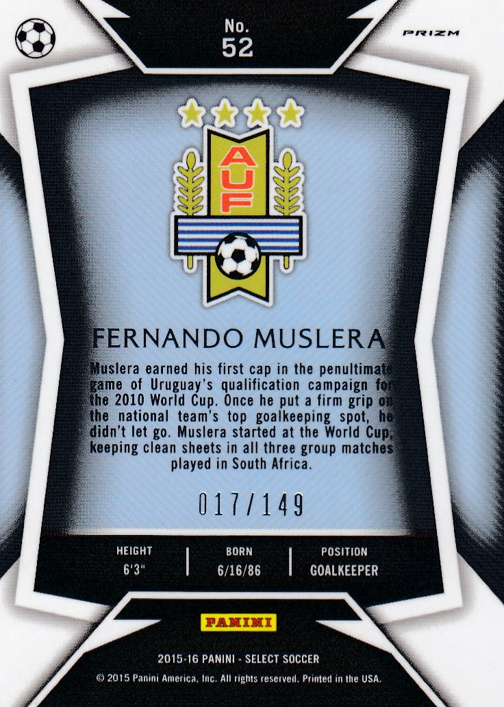 052. FERNANDO MUSLERA - URUGUAY - ORANGE PRIZM - VERSON 1 - #149