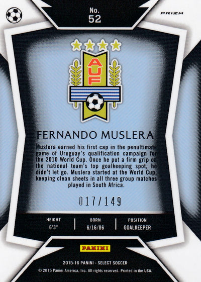 052. FERNANDO MUSLERA - URUGUAY - ORANGE PRIZM - VERSON 1 - #149