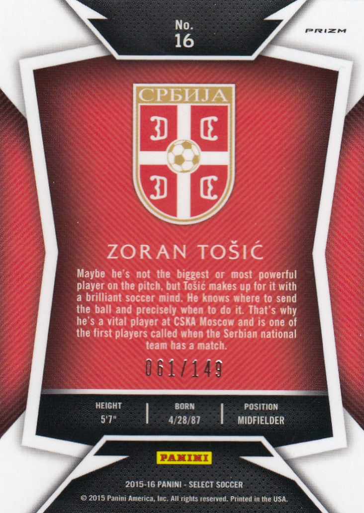 016. ZORAN TOSIC - SERBIA - ORANGE PRIZM - #149