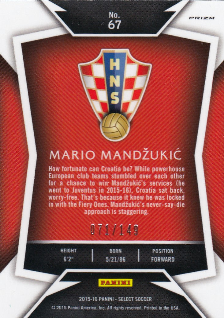 067. MARIO MANDZUKIC - CROATIA - ORANGE PRIZM - #149