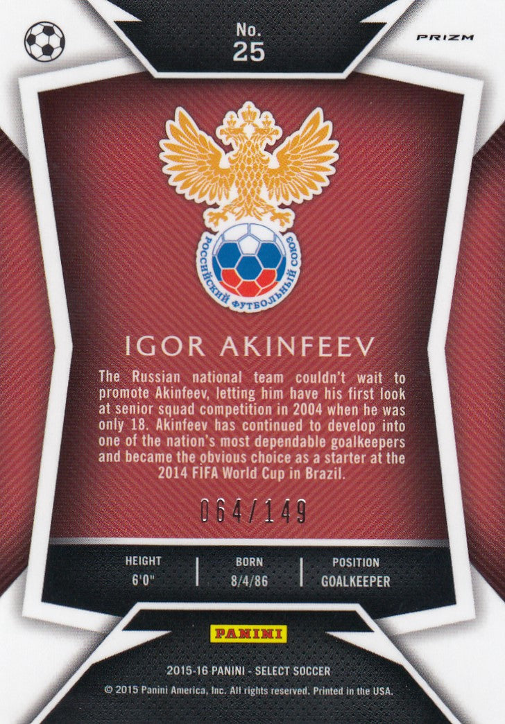 025. IGOR AKINFEEV - RUSSIA - ORANGE PRIZM - #149