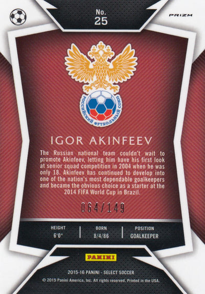 025. IGOR AKINFEEV - RUSSIA - ORANGE PRIZM - #149