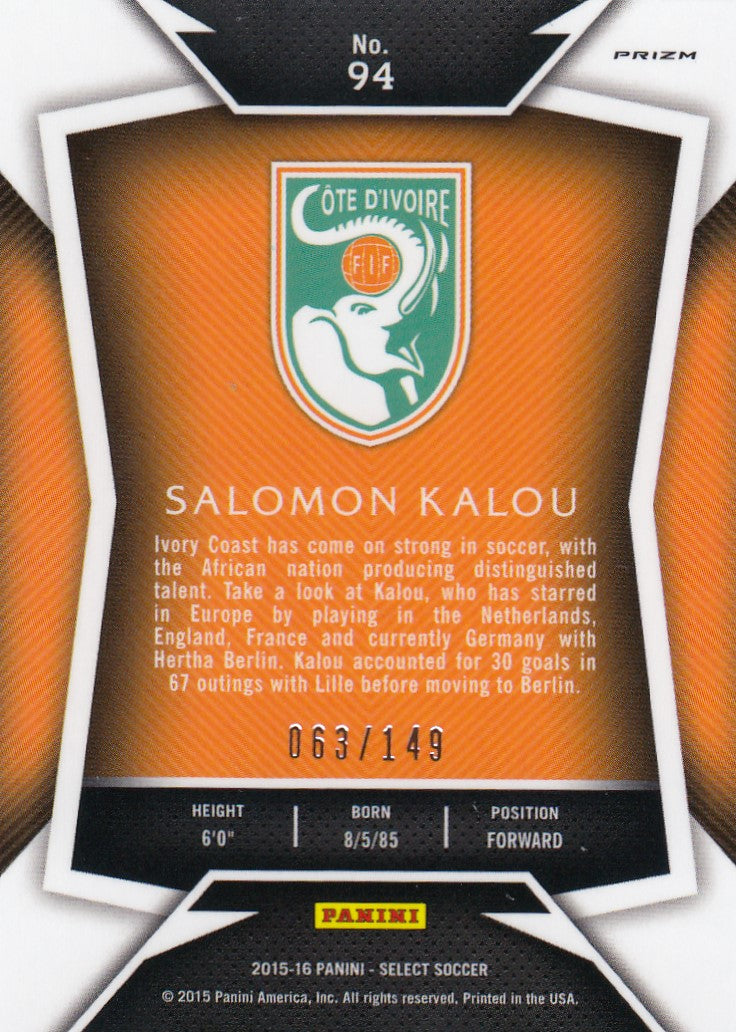 094. SALOMON KALOU - IVORY COAST - ORANGE PRIZM - #149 (2)