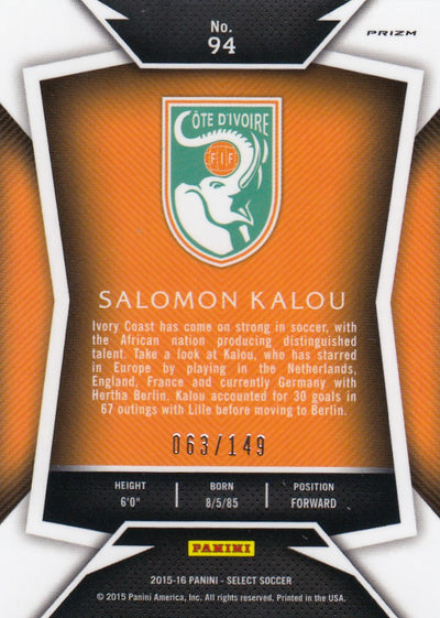 094. SALOMON KALOU - IVORY COAST - ORANGE PRIZM - #149 (2)