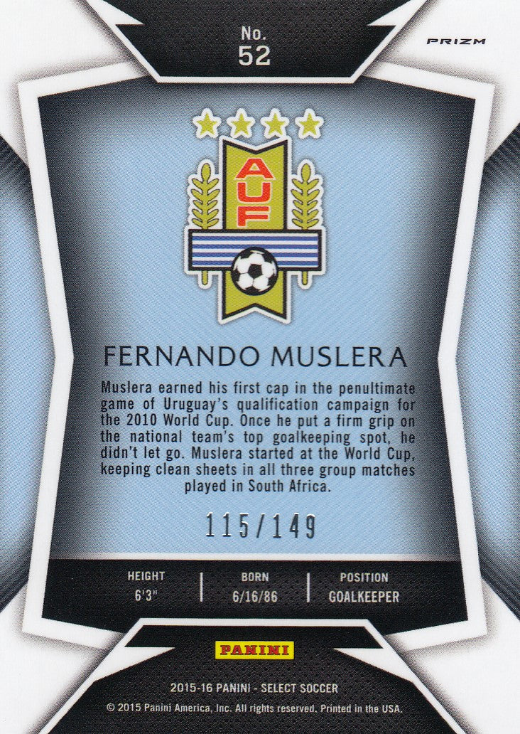 052. FERNANDO MUSLERA - URUGUAY - ORANGE PRIZM - VERSON 2 - #149