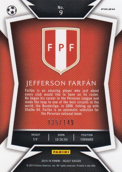 009. JEFFERSON FARFÀN - PERU - ORANGE PRIZM - #149