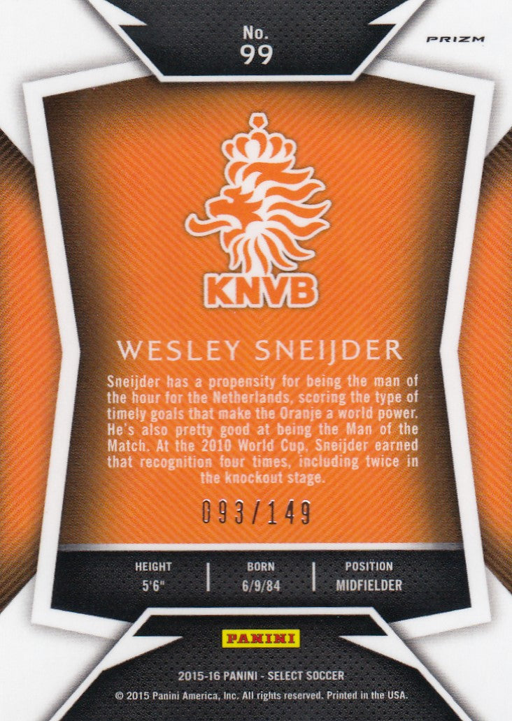 099. WESLEY SNEIJDER - NETHERLANDS - ORANGE PRIZM - #149