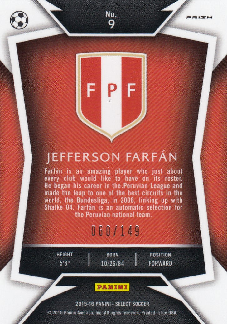 009. JEFFERSON FARFÀN - PERU - ORANGE PRIZM - #149