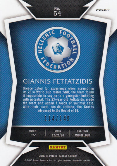 054. GIANNIS FETFATZIDIS - HELLAS - ORANGE PRIZM - VERSON 2 - #149