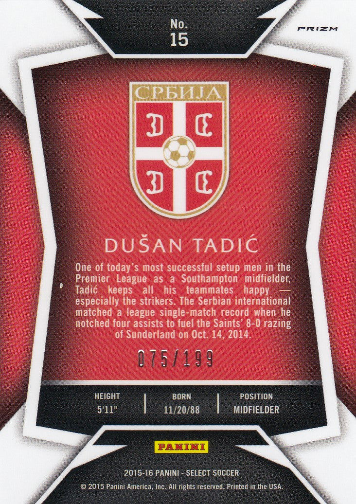 015. DUSAN TADIC - SERBIA - RED PRIZM - VERSON 1 - #199 (1)