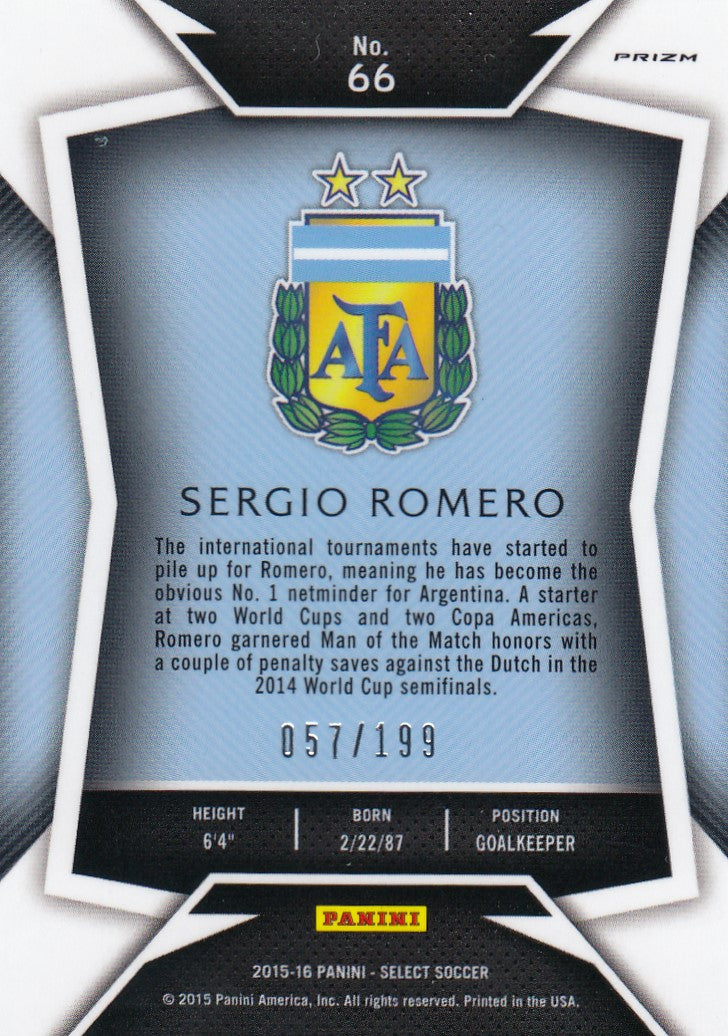 066. SERGIO ROMERO - ARGENTINA - RED PRIZM - #199 (1)