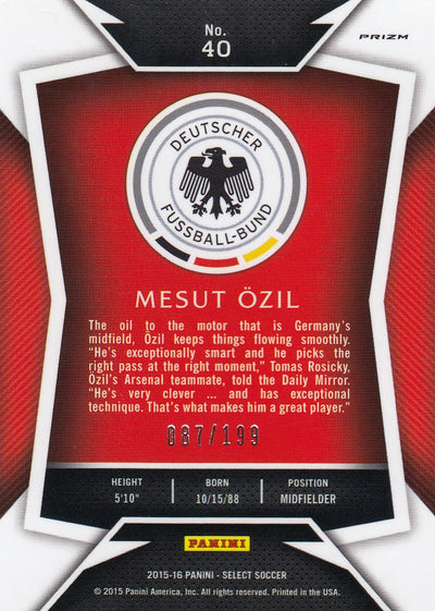 040. MESUT OZIL - GERMANY - RED PRIZM - #199