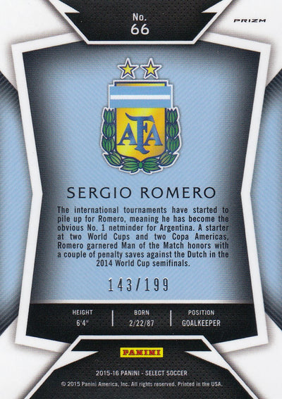 066. SERGIO ROMERO - ARGENTINA - RED PRIZM - #199 (2)