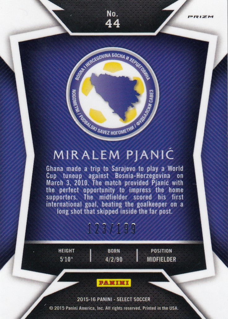 044. MIRALEM PJANIC - BOSNIA-HERZEGOVINA - RED PRIZM - VERSON 1 - #199