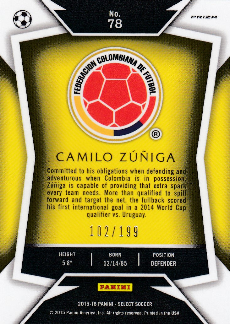 078. CAMILO ZÙNIGA - COLOMBIA - RED PRIZM - #199