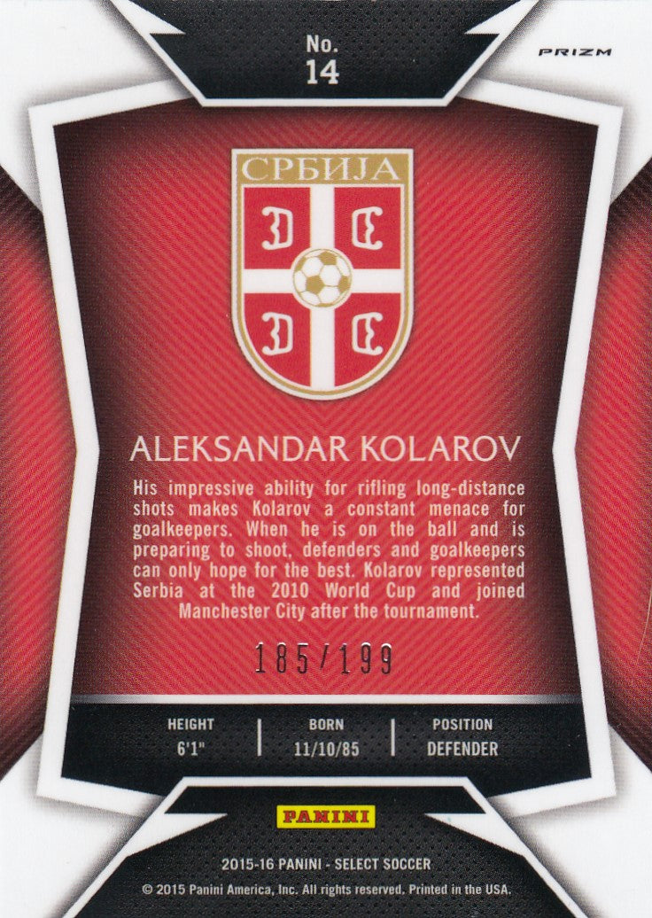 014. ALEKSANDAR KOLAROV - SERBIA - RED PRIZM - #199 (2)