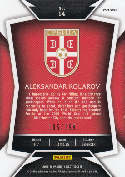 014. ALEKSANDAR KOLAROV - SERBIA - RED PRIZM - #199 (2)