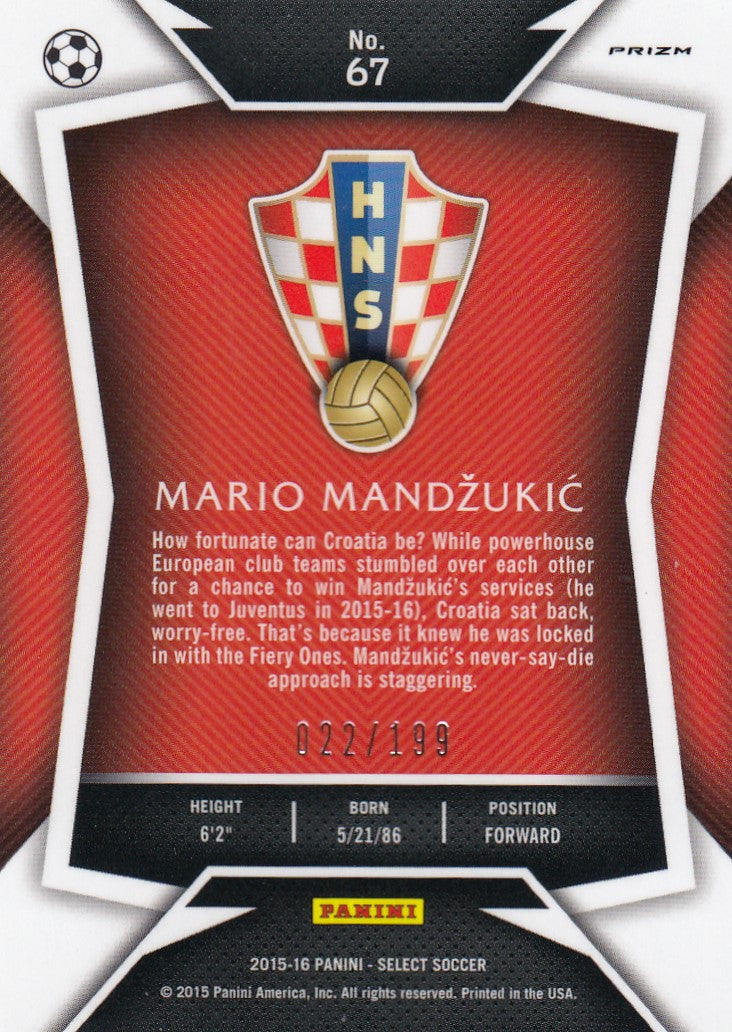 067. MARIO MANDZUKIC - CROATIA - RED PRIZM - #199