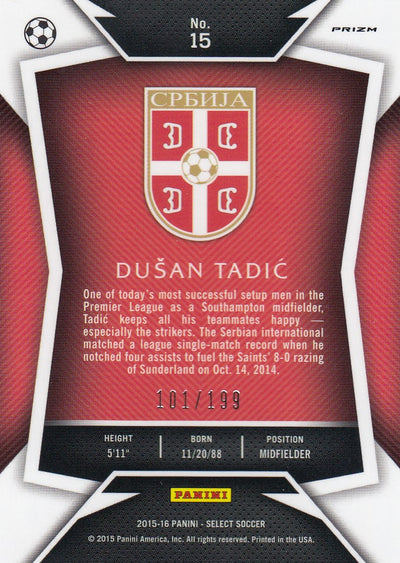 015. DUSAN TADIC - SERBIA - RED PRIZM - VERSON 2 - #199