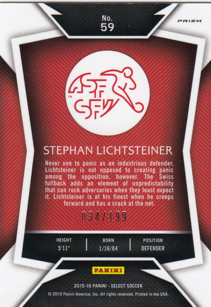 059. STEPHAN LICHTSTEINER - SWITZERLAND - RED PRIZM - VERSON 2 - #199