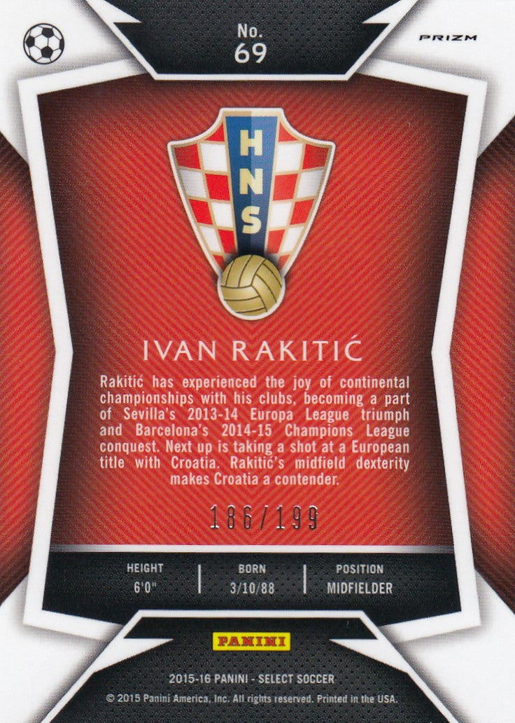 069. IVAN RAKITIC - CROATIA - RED PRIZM - #199