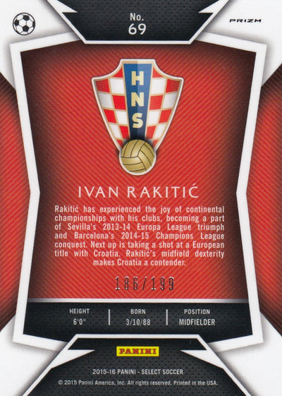 069. IVAN RAKITIC - CROATIA - RED PRIZM - #199