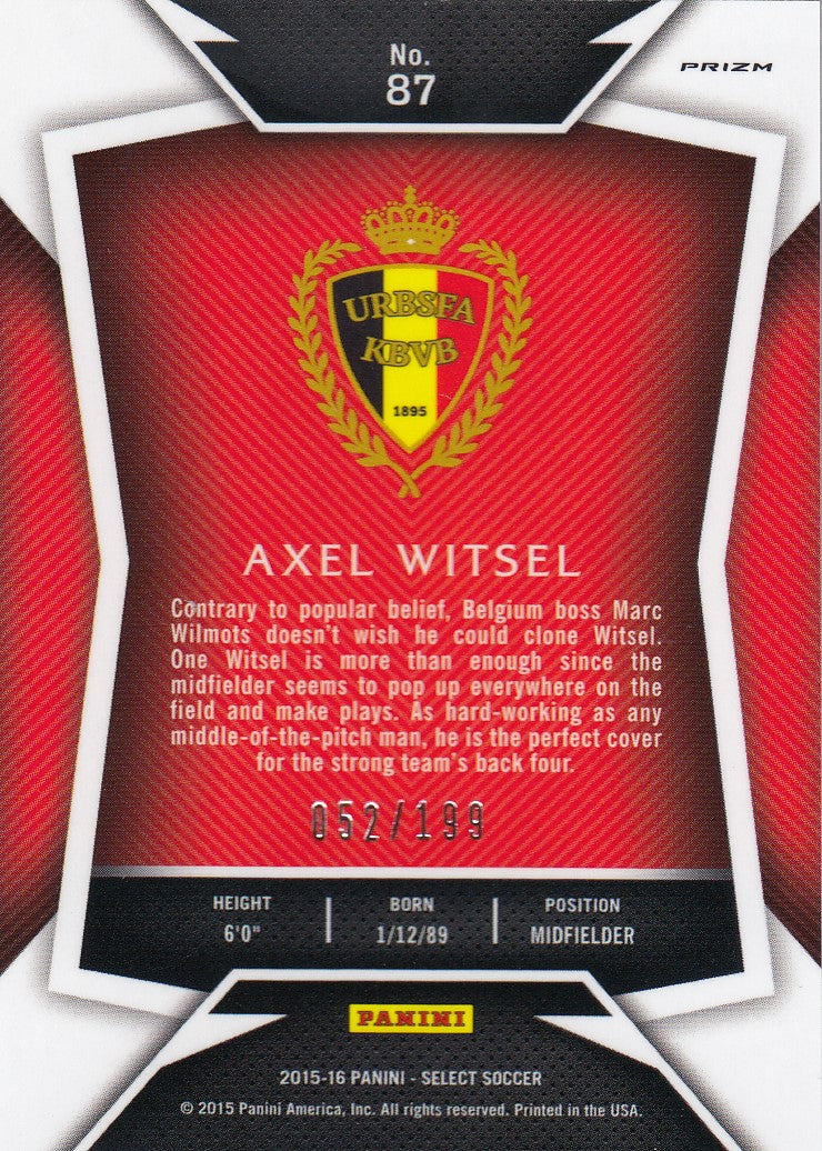087. AXEL WITSEL - BELGIUM - RED PRIZM - #199
