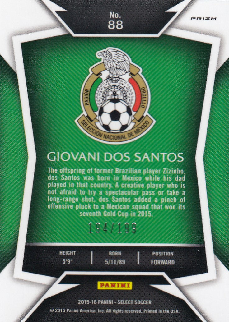 088. GIOVANI DOS SANTOS - MÈXICO - RED PRIZM - #199