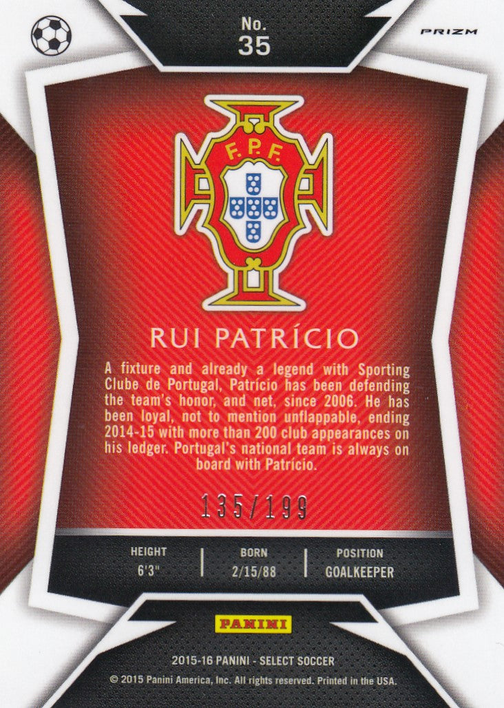 035. RUI PATRÌCIO - PORTUGAL - RED PRIZM - VERSON 1 - #199