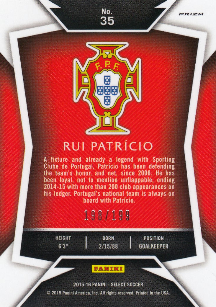 035. RUI PATRÌCIO - PORTUGAL - RED PRIZM - VERSON 2 - #199