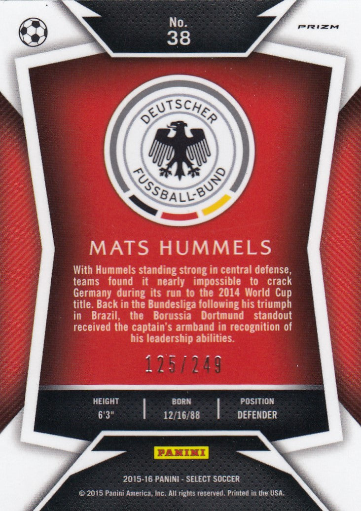 038. MATS HUMMELS - GERMANY - CAMO PRIZM - #249 (1)