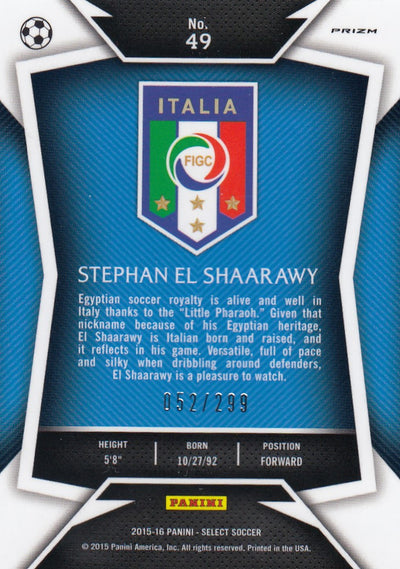 049. STEPHAN EL SHAARAWY - ITALIA - BLUE PRIZM - VERSON 1 - #299 (1)