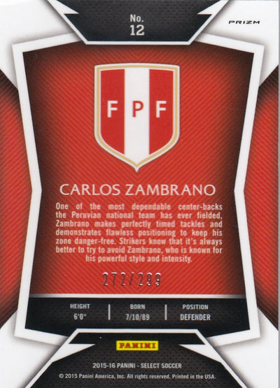 012. CARLOS ZAMBRANO - PERU - BLUE PRIZM - #299