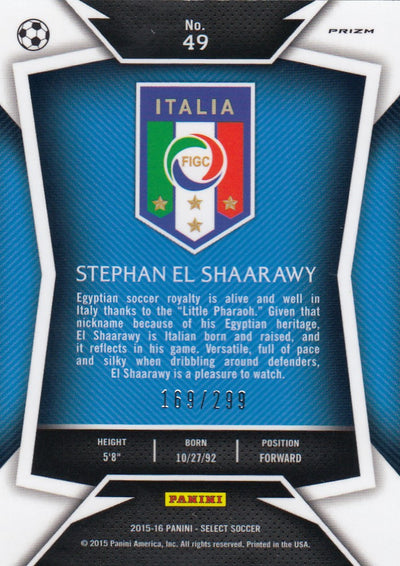 049. STEPHAN EL SHAARAWY - ITALIA - BLUE PRIZM - VERSON 1 - #299 (2)