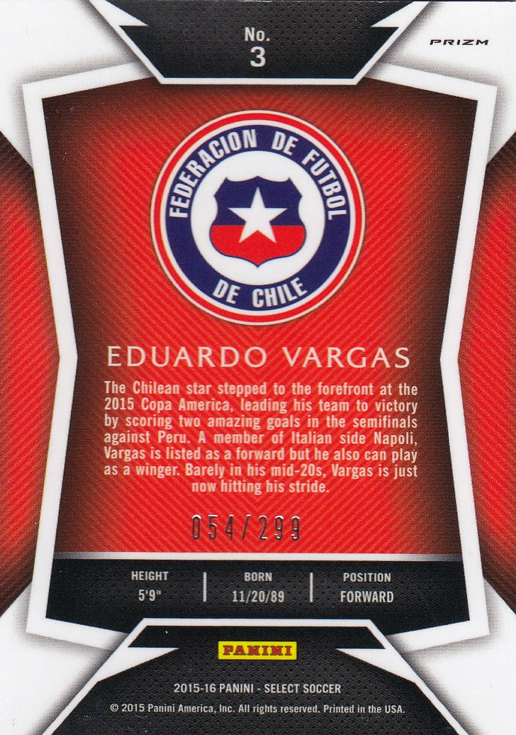 003. EDUARDO VARGAS - CHILE - BLUE PRIZM - #299 (1)