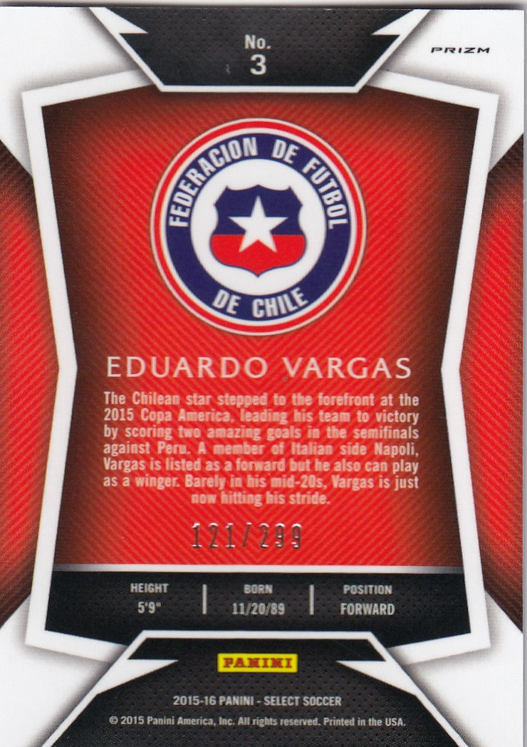 003. EDUARDO VARGAS - CHILE - BLUE PRIZM - #299 (2)