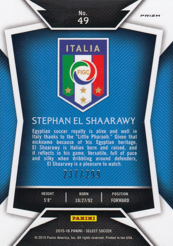 049. STEPHAN EL SHAARAWY - ITALIA - BLUE PRIZM - VERSON 2 - #299