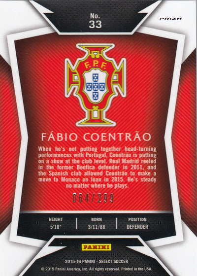 033. FÀBIO COENTRÀO - PORTUGAL - BLUE PRIZM - VERSON 2 - #299 (1)