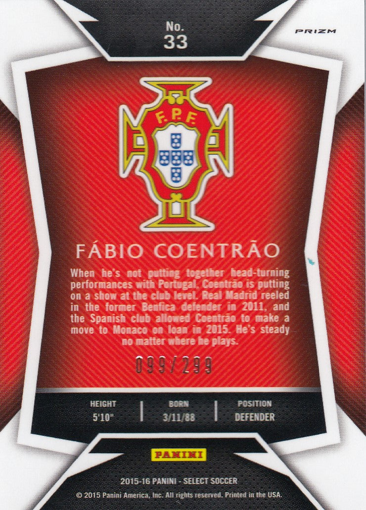 033. FÀBIO COENTRÀO - PORTUGAL - BLUE PRIZM - VERSON 2 - #299 (2)