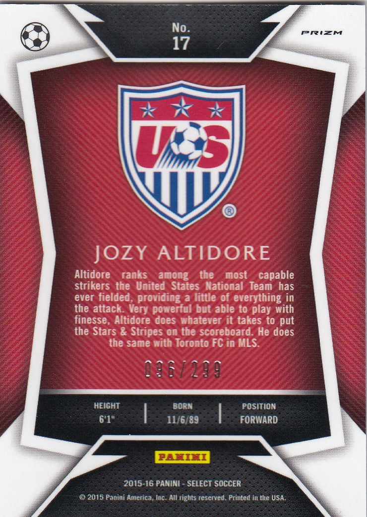 017. JOZY ALTIDORE - USA - BLUE PRIZM - VERSON 2 - #299