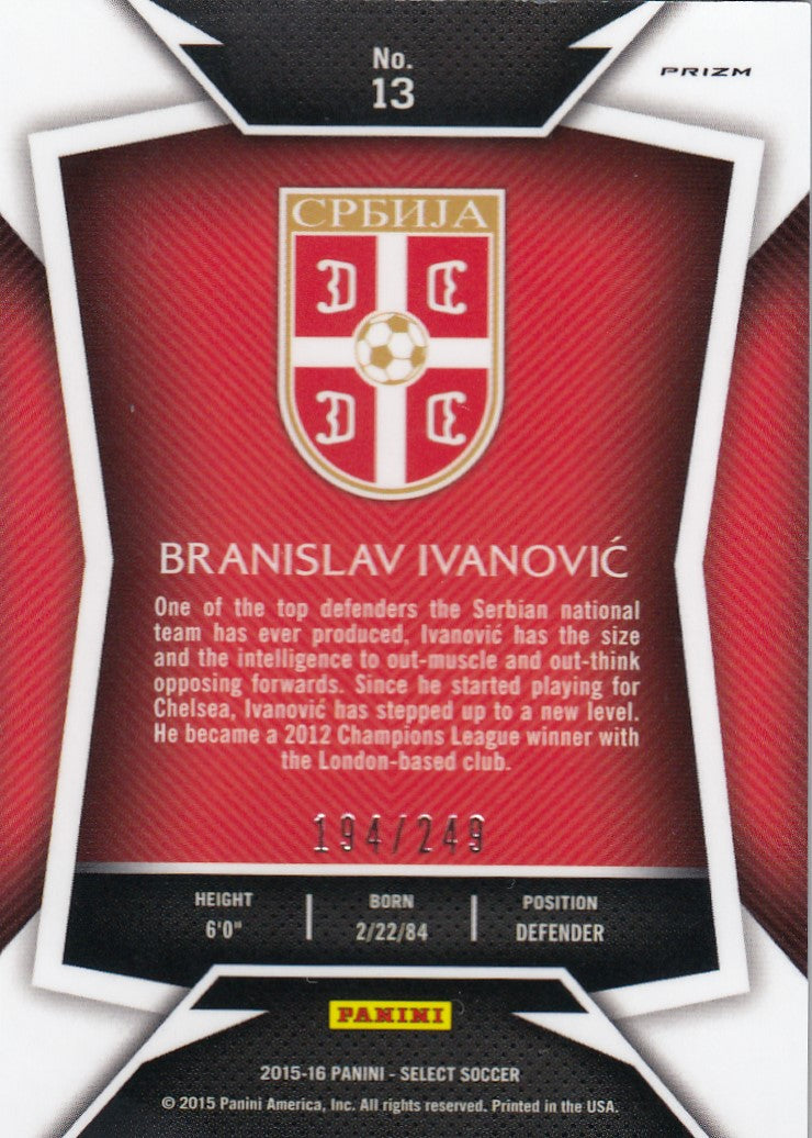 013. BRANISLAV IVANOVIC - SERBIA - CAMO PRIZM - #249 (2)