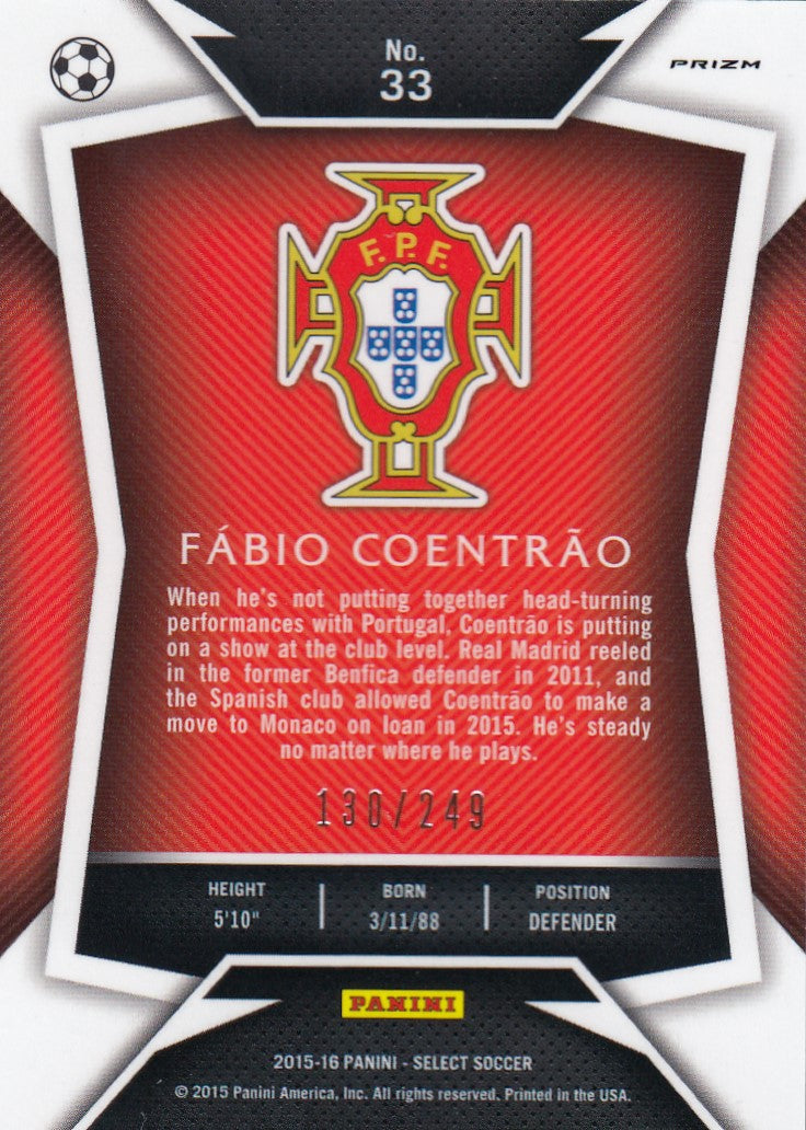 033. FÀBIO COENTRÀO - PORTUGAL - CAMO PRIZM - #249 (3)