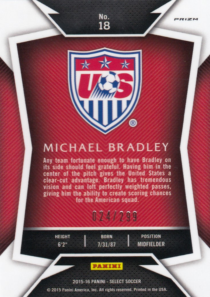 018. MICHAEL BRADLEY - USA - BLUE PRIZM - #299